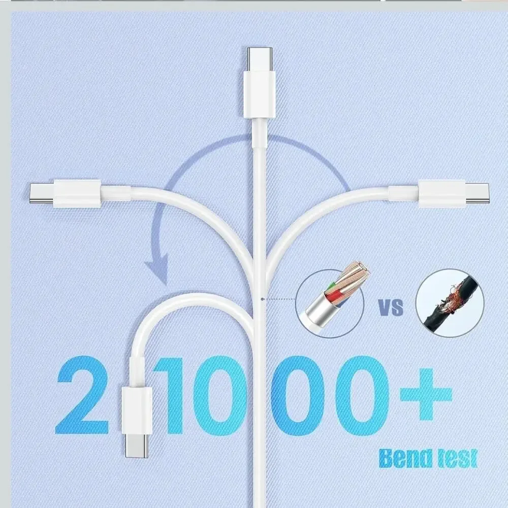 2 Pack 6ft Car Carplay Cable for lastest Apple iPhone Long USB A to USB C s2 box